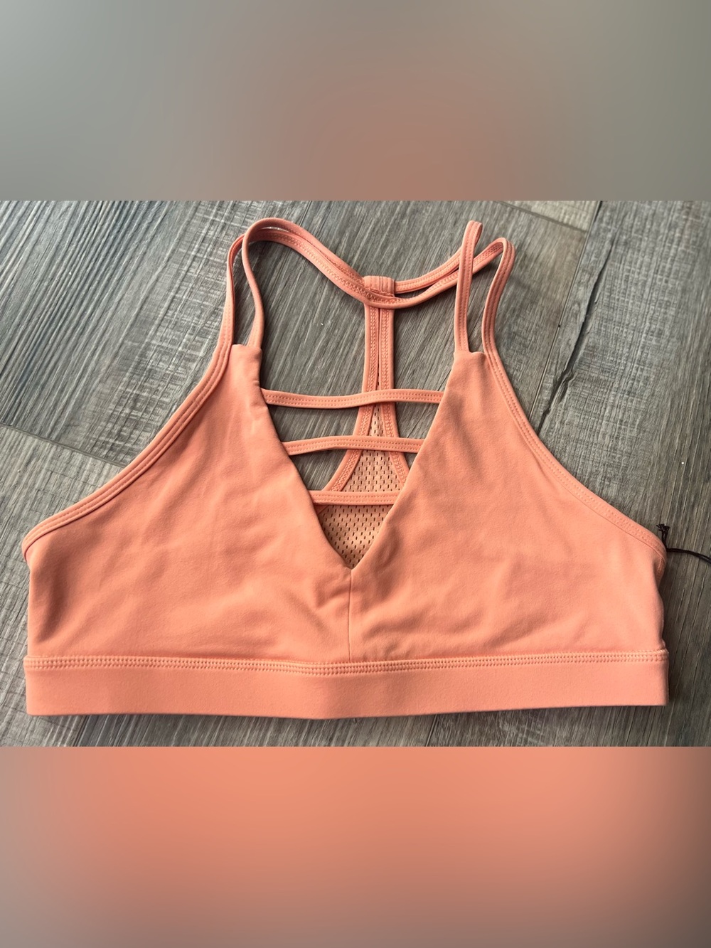 ZYIA Peach Strappy Sports Bralette